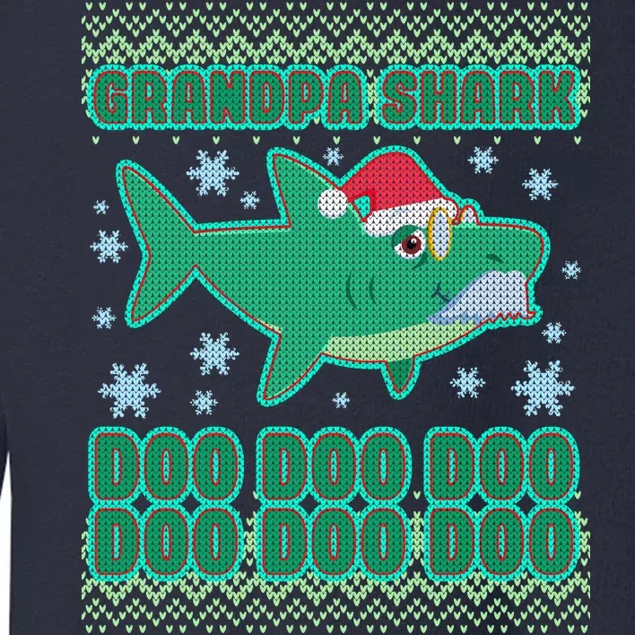 Christmas Grandpa Shark Doo Doo Doo Toddler Sweatshirt