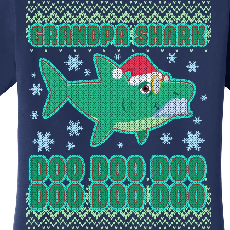 Christmas Grandpa Shark Doo Doo Doo Women's T-Shirt