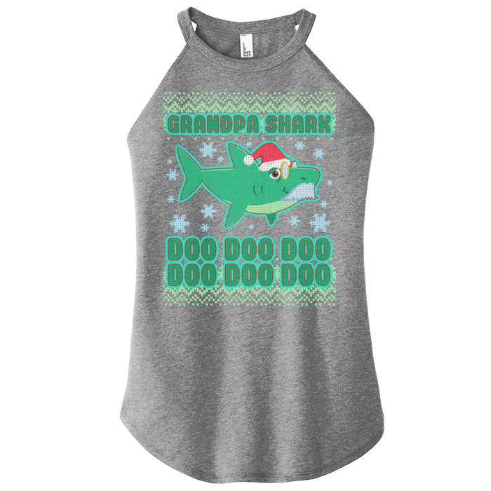 Christmas Grandpa Shark Doo Doo Doo Women’s Perfect Tri Rocker Tank