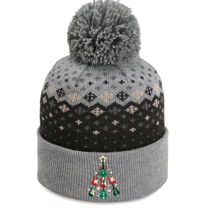 Christmas Guitar Tree The Baniff Cuffed Pom Beanie