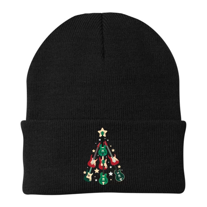 Christmas Guitar Tree Knit Cap Winter Beanie