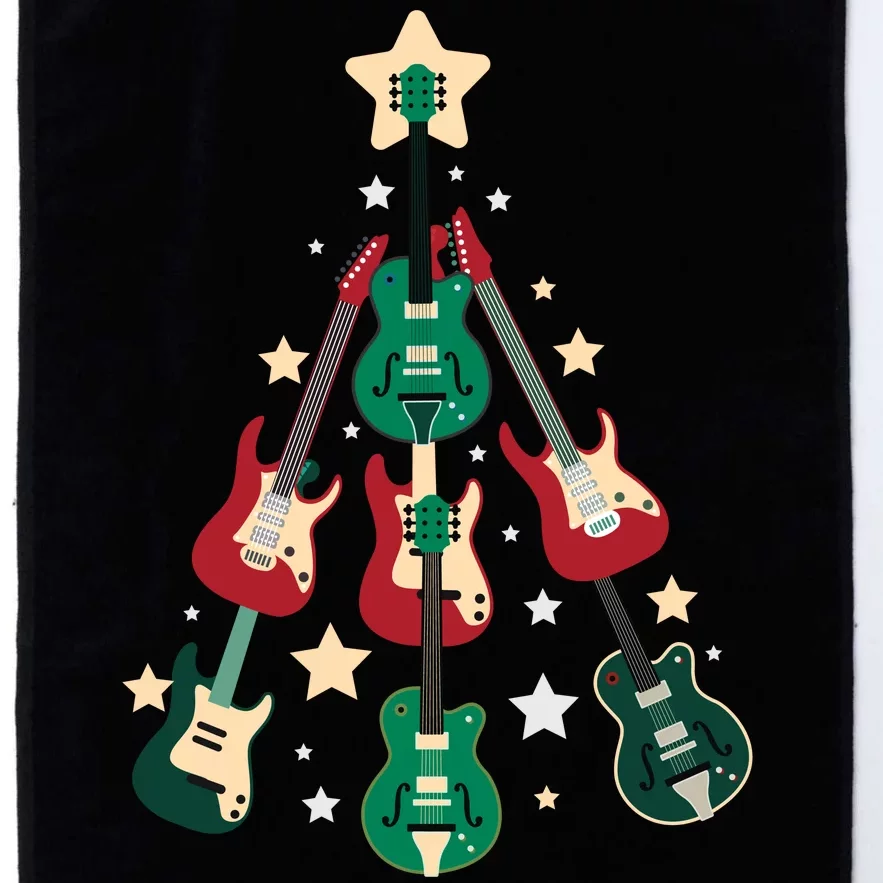 Christmas Guitar Tree Platinum Collection Golf Towel