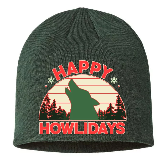 Christmas Happy Howlidays Vintage Howling Wolf 8 1/2in Sustainable Knit Beanie