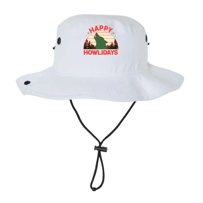 Christmas Happy Howlidays Vintage Howling Wolf Legacy Cool Fit Booney Bucket Hat