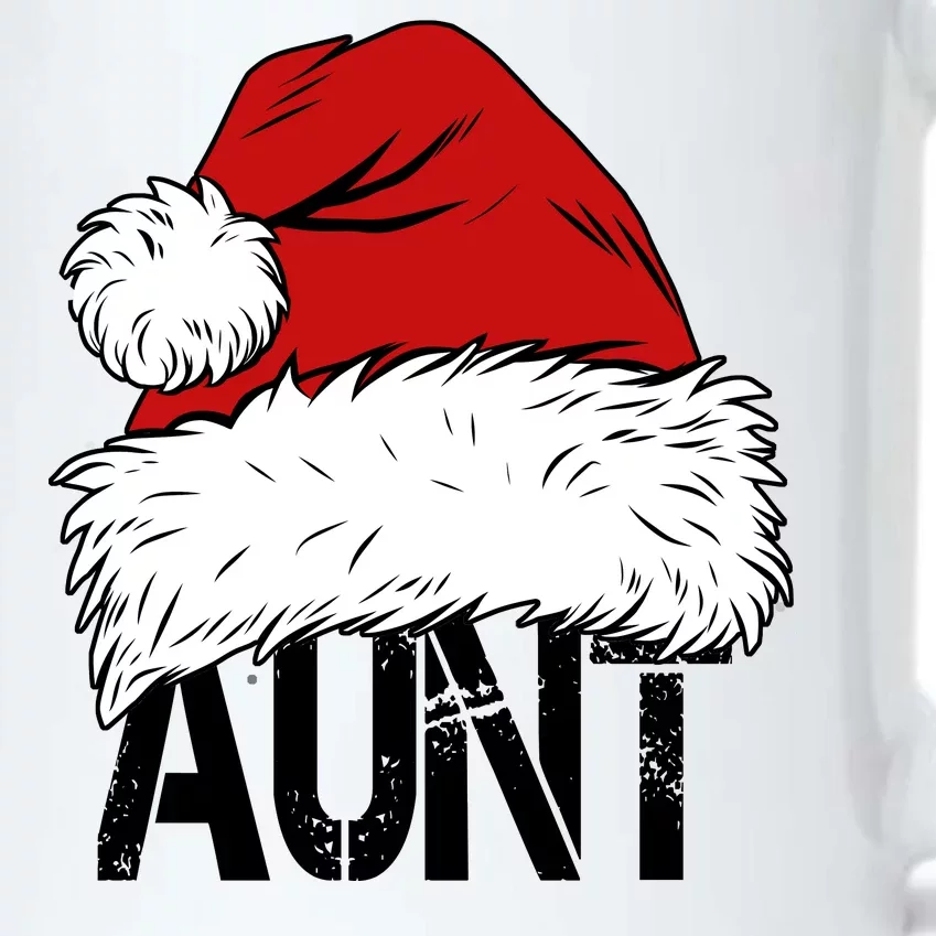 Christmas Hat Santa Aunt Black Color Changing Mug