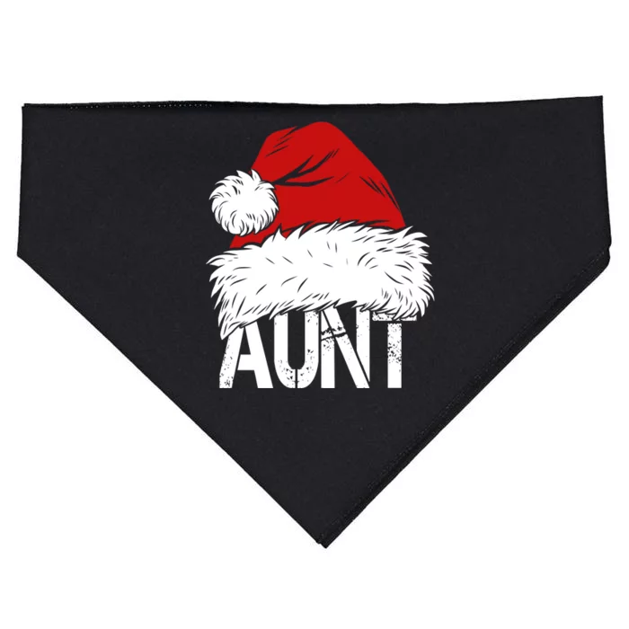 Christmas Hat Santa Aunt USA-Made Doggie Bandana