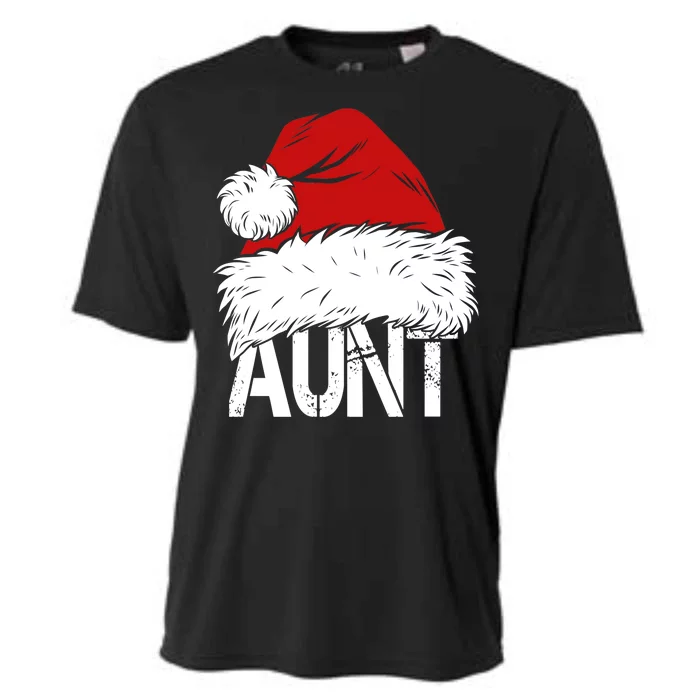 Christmas Hat Santa Aunt Cooling Performance Crew T-Shirt