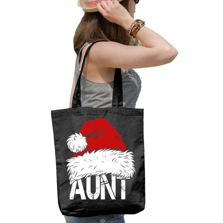 Christmas Hat Santa Aunt Tote Bag