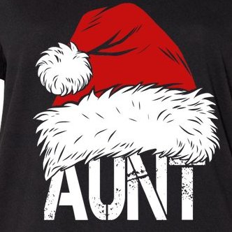 Christmas Hat Santa Aunt Women's V-Neck Plus Size T-Shirt