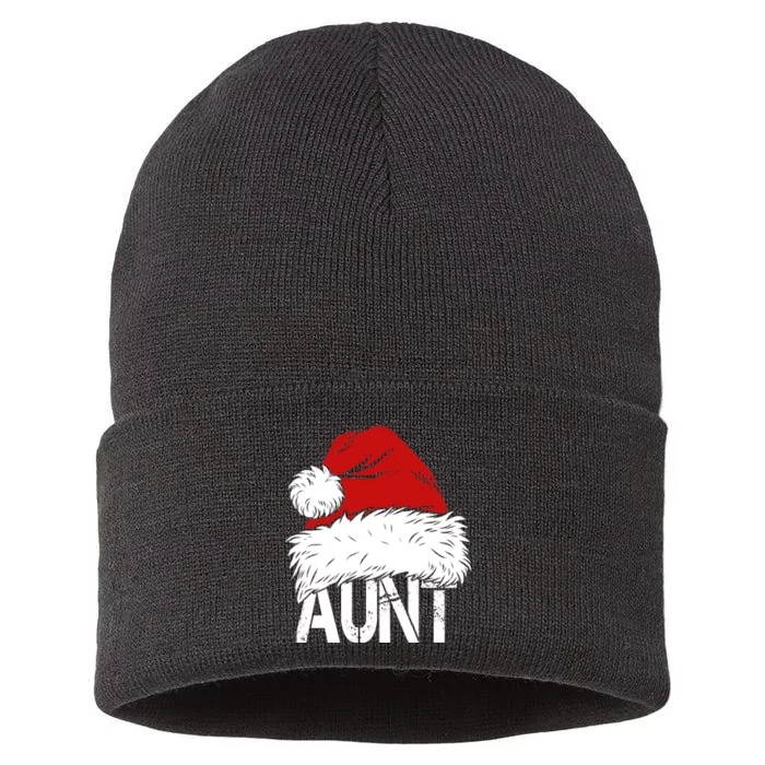 Christmas Hat Santa Aunt Sustainable Knit Beanie