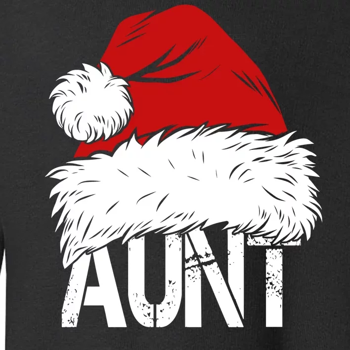 Christmas Hat Santa Aunt Toddler Sweatshirt