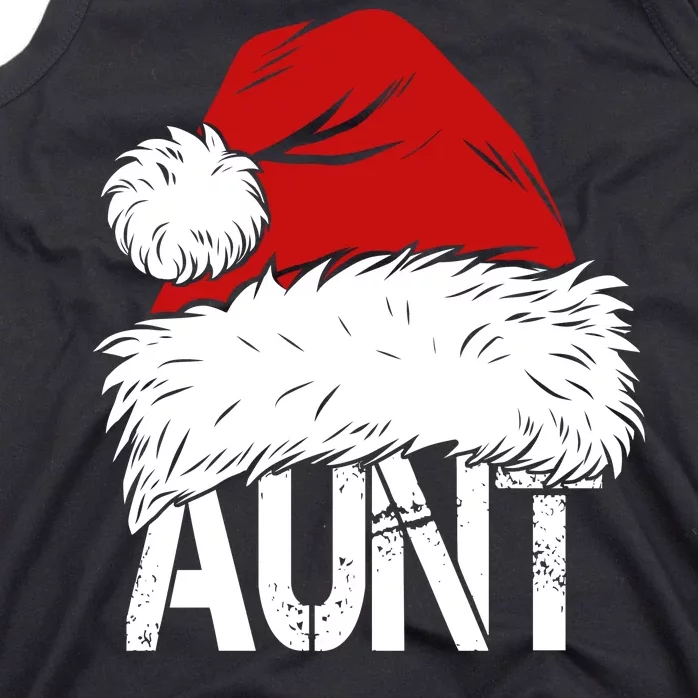 Christmas Hat Santa Aunt Tank Top