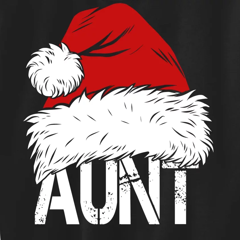 Christmas Hat Santa Aunt Kids Sweatshirt