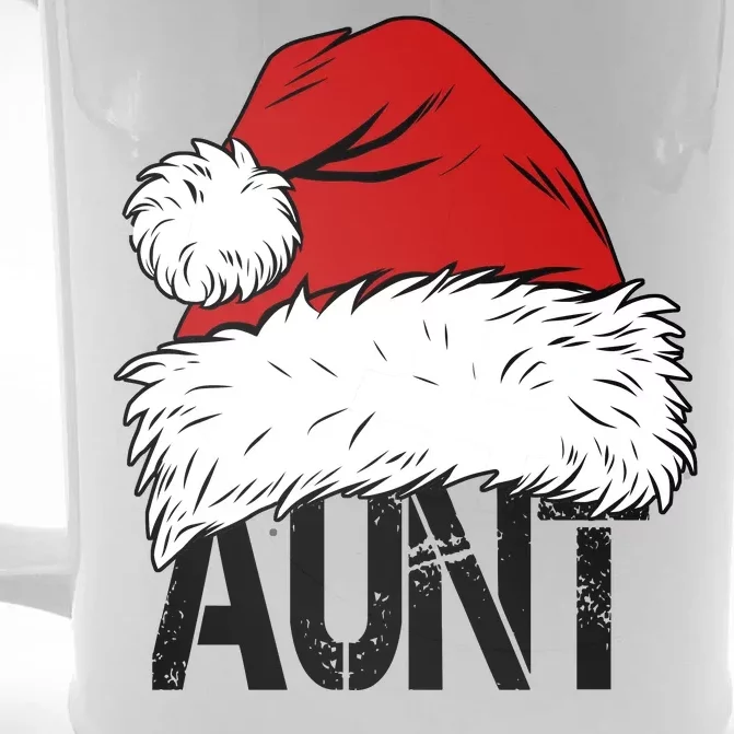 Christmas Hat Santa Aunt Front & Back Beer Stein