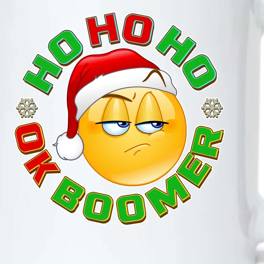 Christmas HO HO HO Ok Boomer Black Color Changing Mug