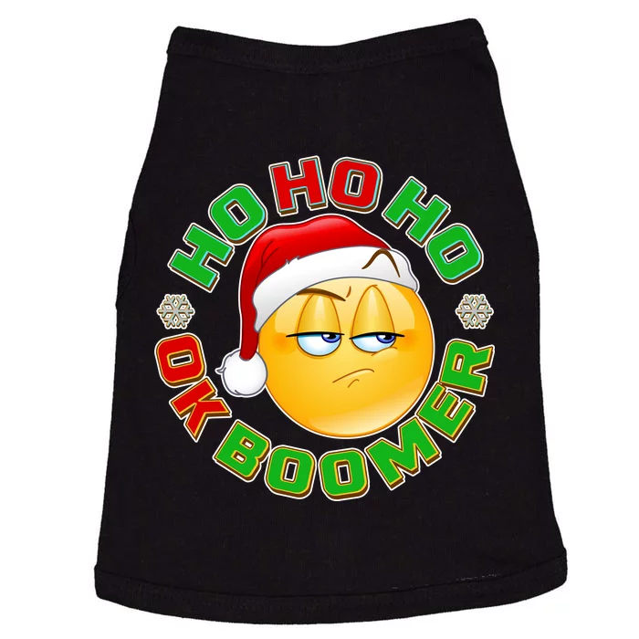 Christmas HO HO HO Ok Boomer Doggie Tank