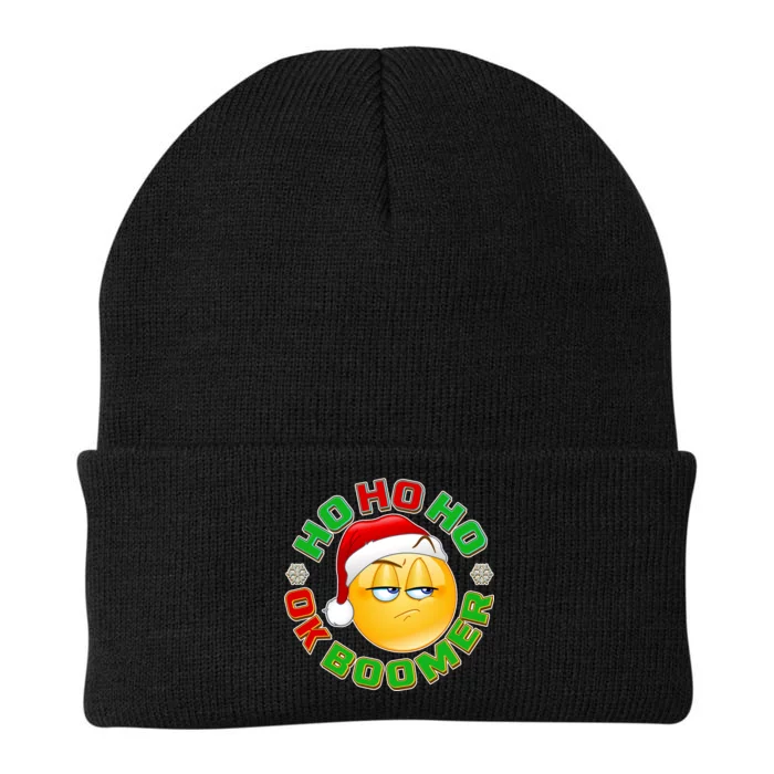 Christmas HO HO HO Ok Boomer Knit Cap Winter Beanie