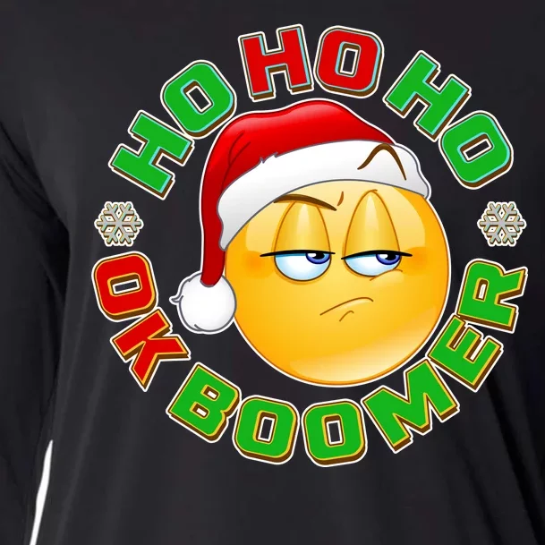 Christmas HO HO HO Ok Boomer Cooling Performance Long Sleeve Crew