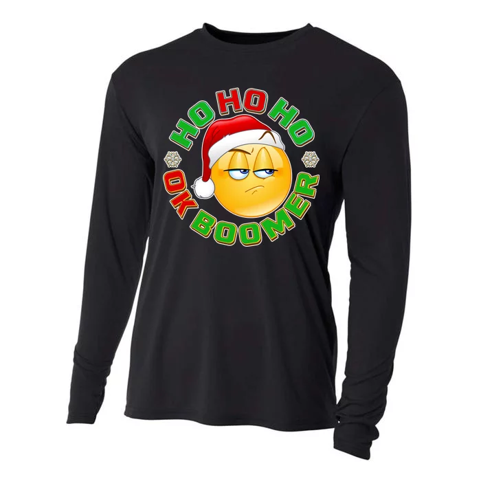 Christmas HO HO HO Ok Boomer Cooling Performance Long Sleeve Crew