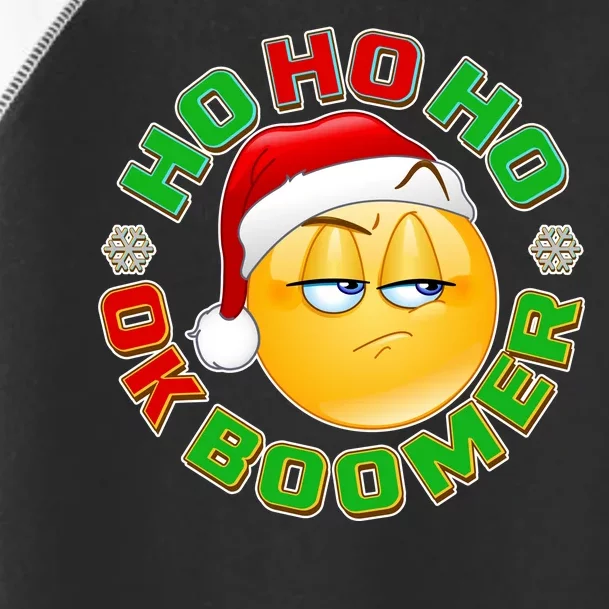 Christmas HO HO HO Ok Boomer Toddler Fine Jersey T-Shirt