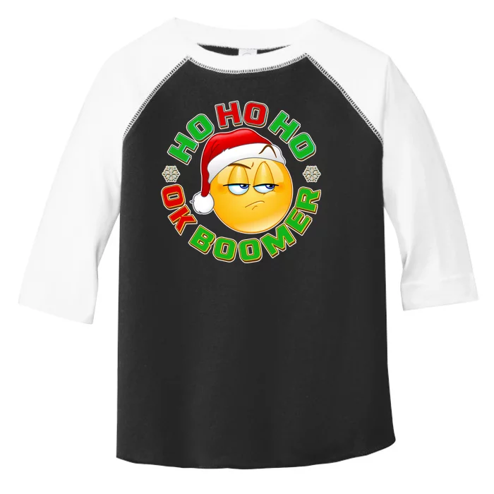 Christmas HO HO HO Ok Boomer Toddler Fine Jersey T-Shirt