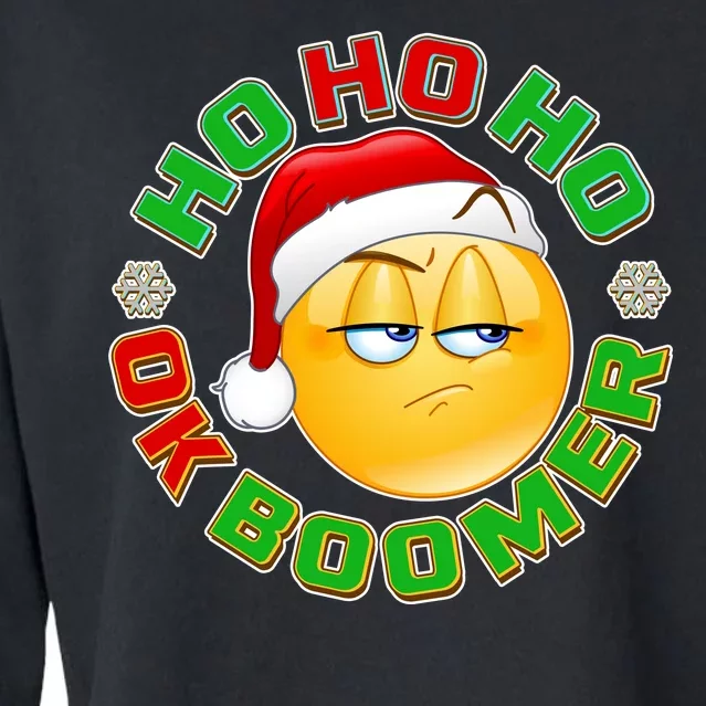 Christmas HO HO HO Ok Boomer Cropped Pullover Crew