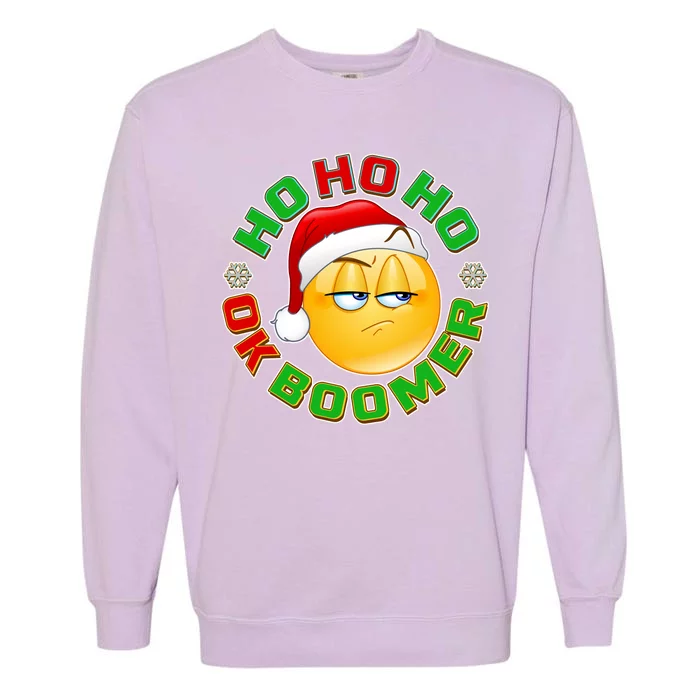 Christmas HO HO HO Ok Boomer Garment-Dyed Sweatshirt