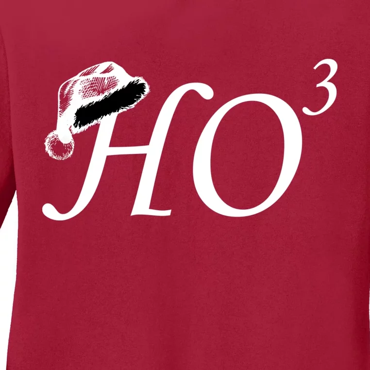 Christmas HO Times Three Ladies Long Sleeve Shirt