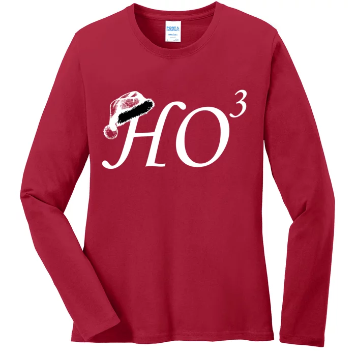 Christmas HO Times Three Ladies Long Sleeve Shirt