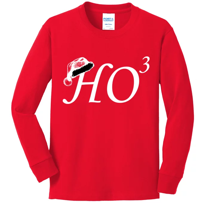 Christmas HO Times Three Kids Long Sleeve Shirt