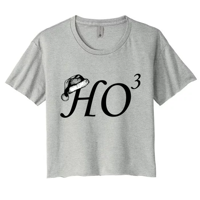 Christmas HO Times Three Women's Crop Top Tee