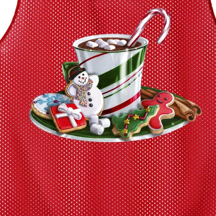 Christmas Hot Chocolate Mesh Reversible Basketball Jersey Tank