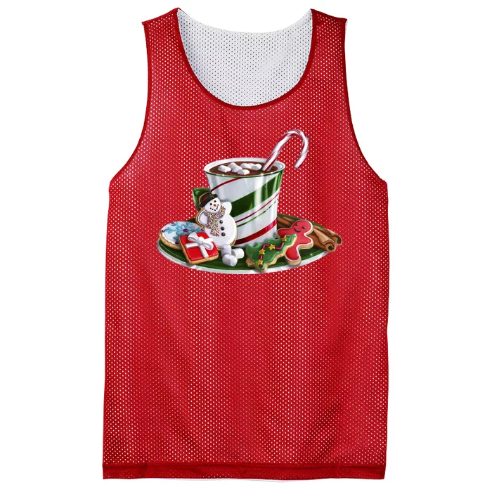 Christmas Hot Chocolate Mesh Reversible Basketball Jersey Tank