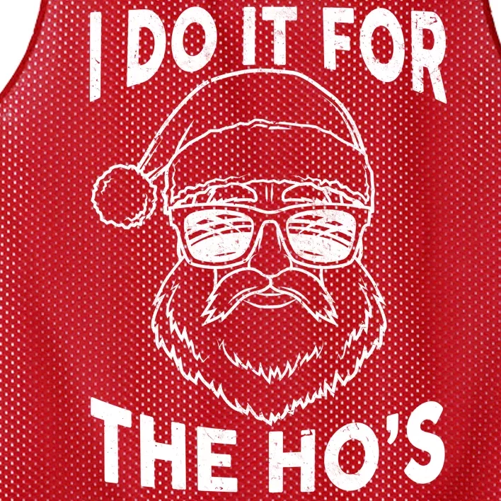 Christmas I Do it for the Ho's X-Mas Mesh Reversible Basketball Jersey Tank