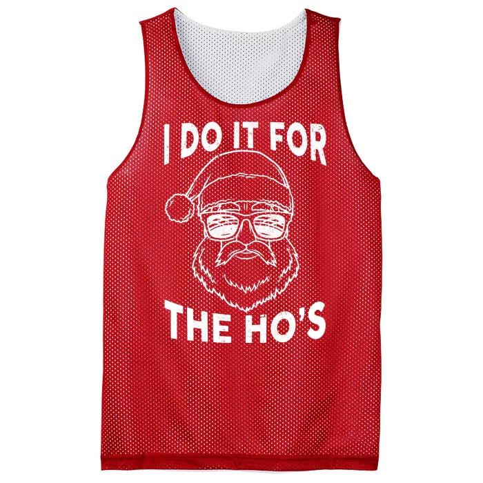 Christmas I Do it for the Ho's X-Mas Mesh Reversible Basketball Jersey Tank