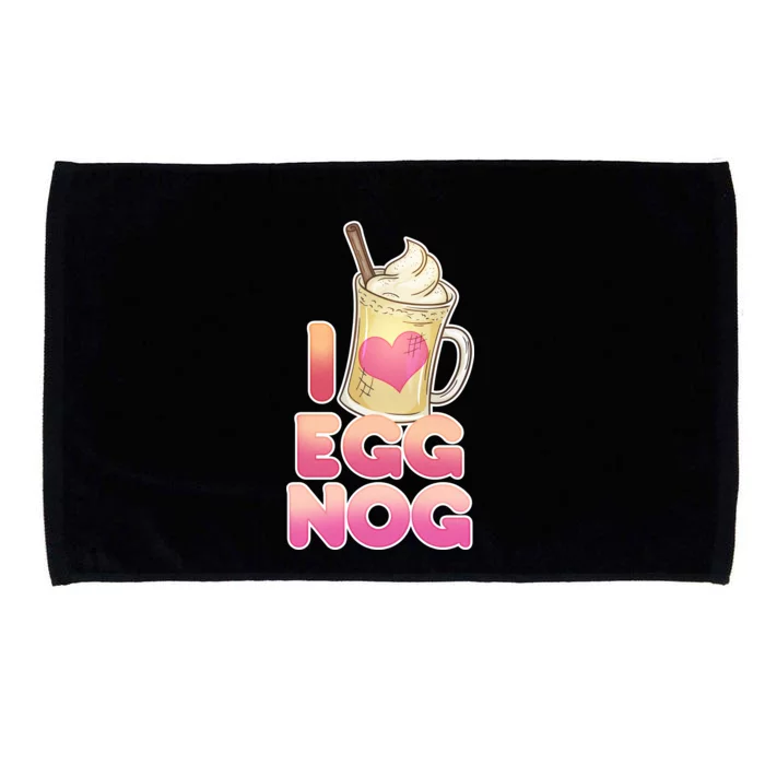 Christmas I Love Eggnog Microfiber Hand Towel