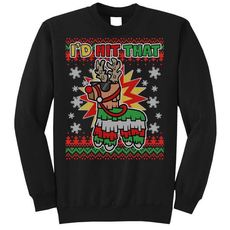 Christmas I'd Hit That Llama Pinata Ugly Sweater Sweatshirt