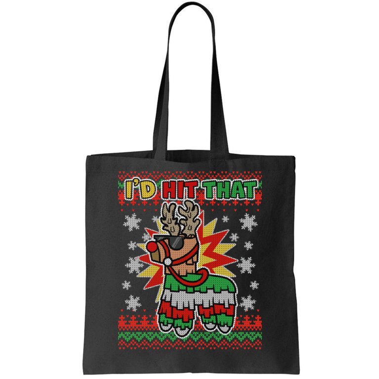 Christmas I'd Hit That Llama Pinata Ugly Sweater Tote Bag