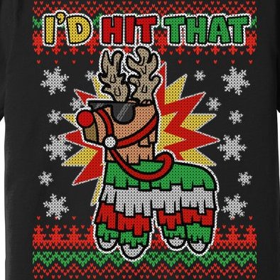 Christmas I'd Hit That Llama Pinata Ugly Sweater Premium T-Shirt