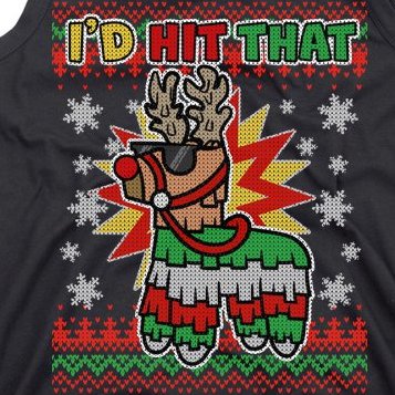 Christmas I'd Hit That Llama Pinata Ugly Sweater Tank Top