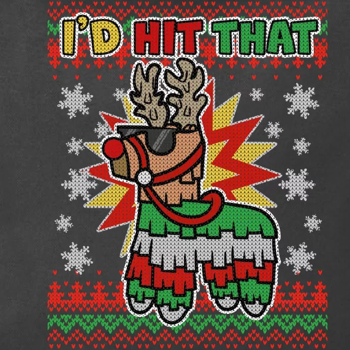 Christmas I'd Hit That Llama Pinata Ugly Sweater Zip Tote Bag