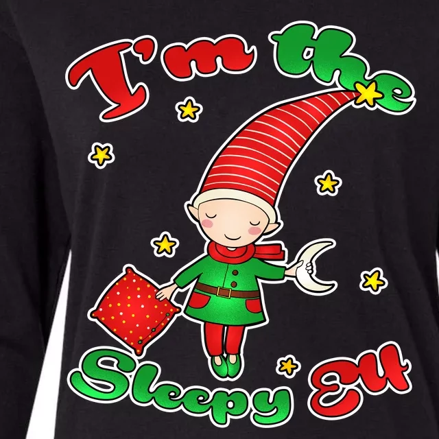 Christmas I'm The Sleepy Elf Womens Cotton Relaxed Long Sleeve T-Shirt