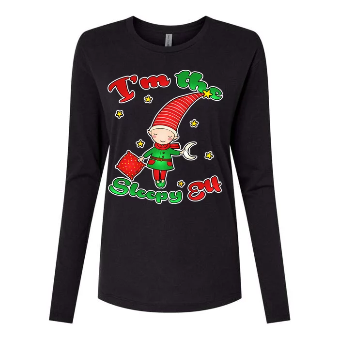 Christmas I'm The Sleepy Elf Womens Cotton Relaxed Long Sleeve T-Shirt