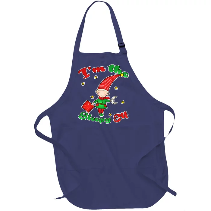 Christmas I'm The Sleepy Elf Full-Length Apron With Pocket