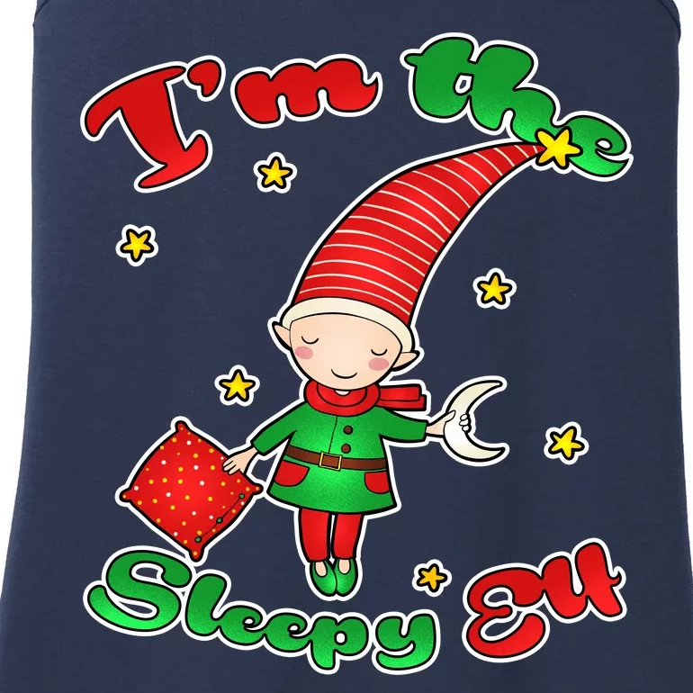 Christmas I'm The Sleepy Elf Ladies Essential Tank