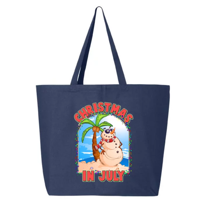 Christmas In July Beach Sand Snowman 25L Jumbo Tote