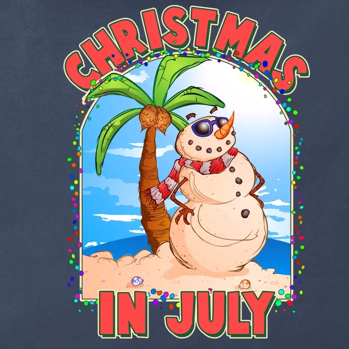 Christmas In July Beach Sand Snowman Zip Tote Bag