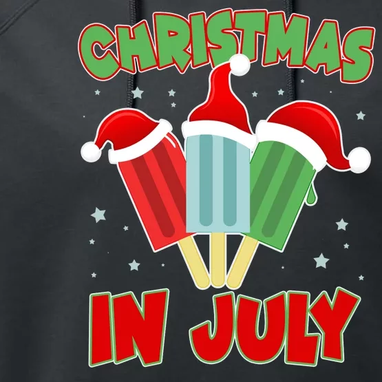 Christmas In July Festive Popsicles Performance Fleece Hoodie