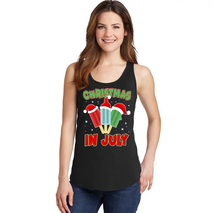 Christmas In July Festive Popsicles Ladies Essential Tank