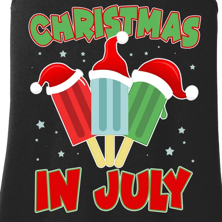 Christmas In July Festive Popsicles Ladies Essential Tank